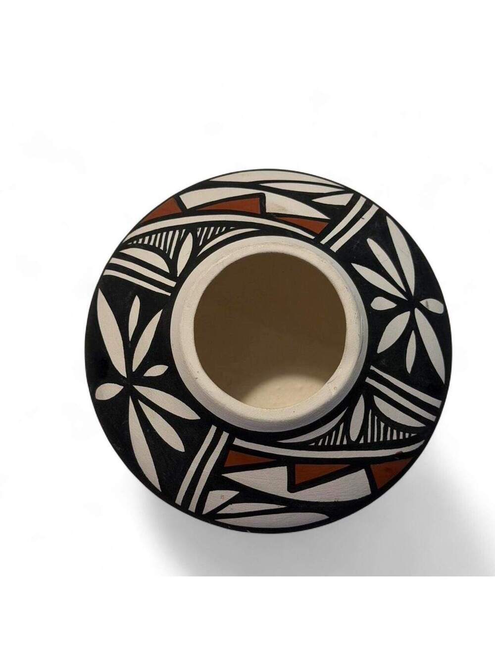 Donna Q Acoma Pueblo Handcrafted Pottery Vase from New Mexico